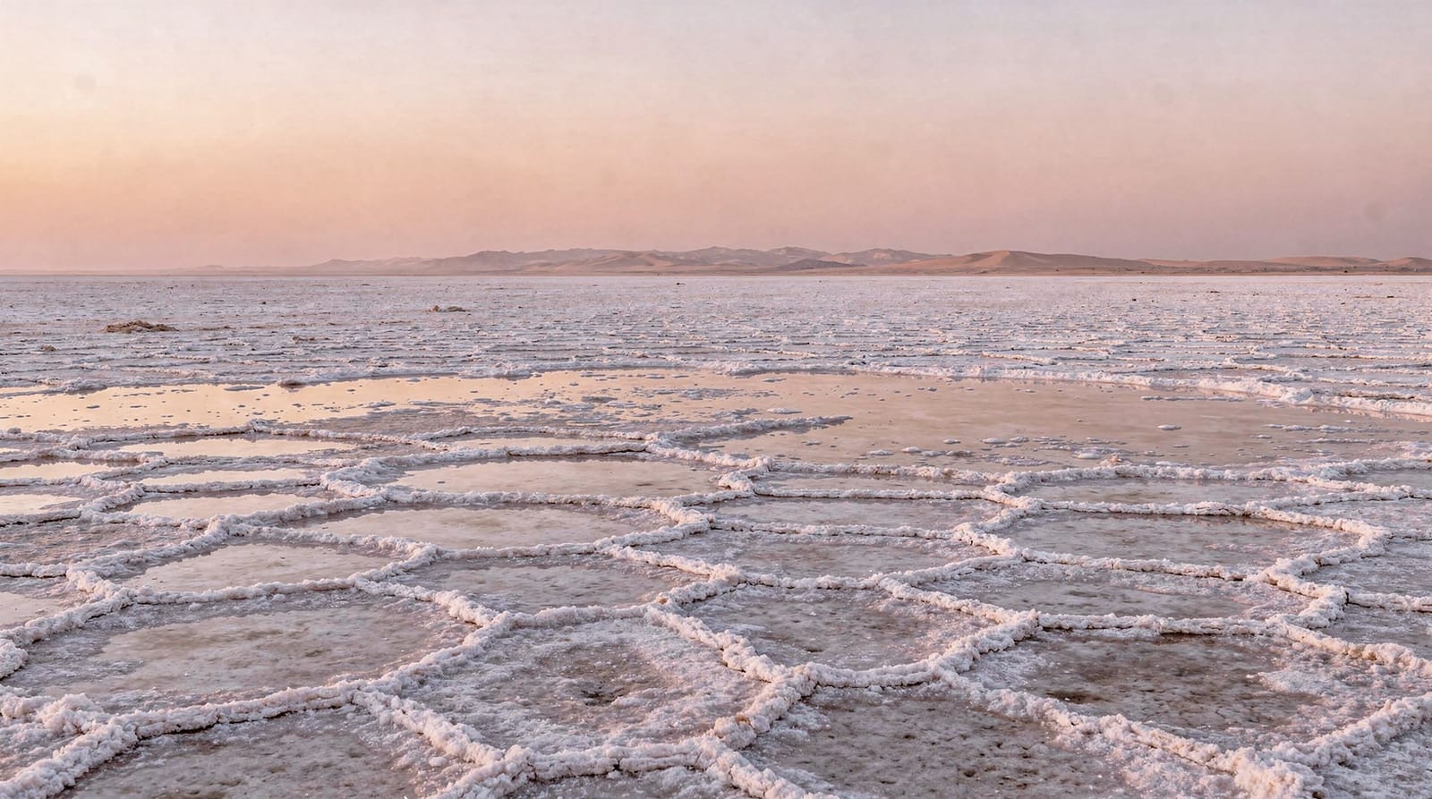 Atravessar o Chott el Jerid, o grande lago salgado